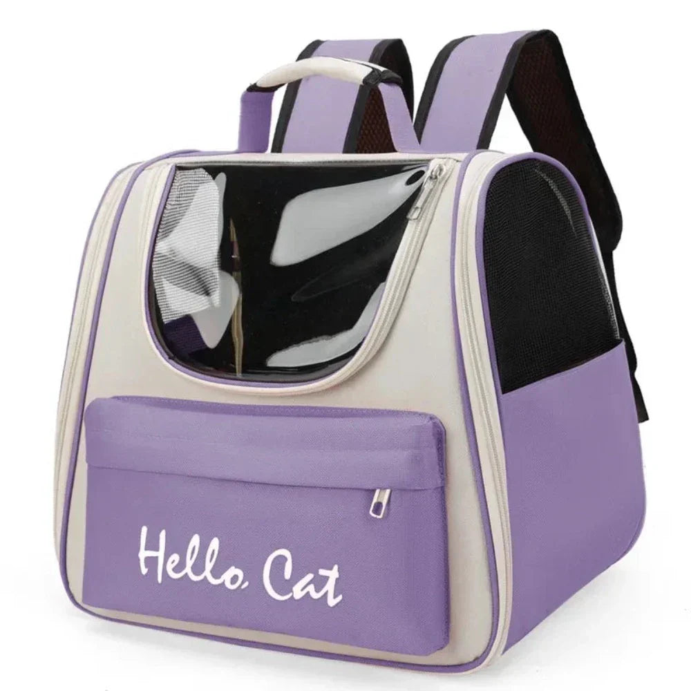Vibrant Ventilated Feline Backpack for Exploring