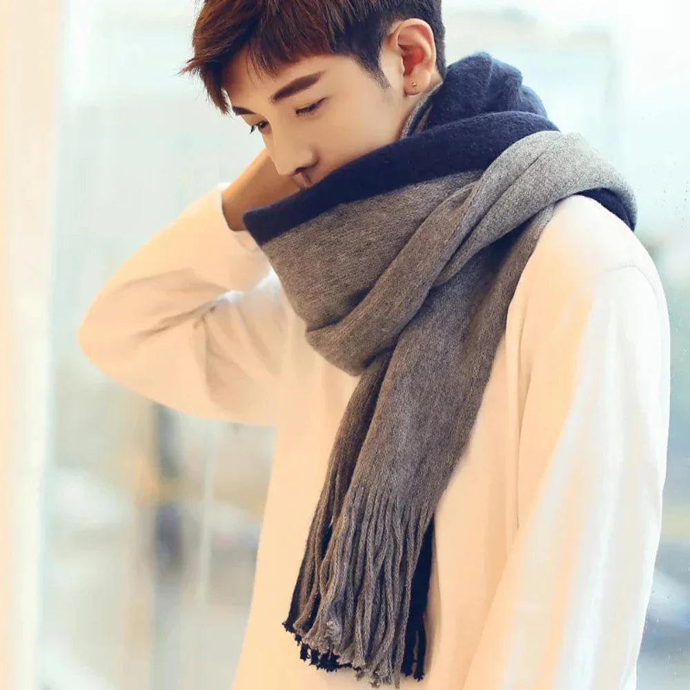 Thick Dual-Toned Men's Scarf