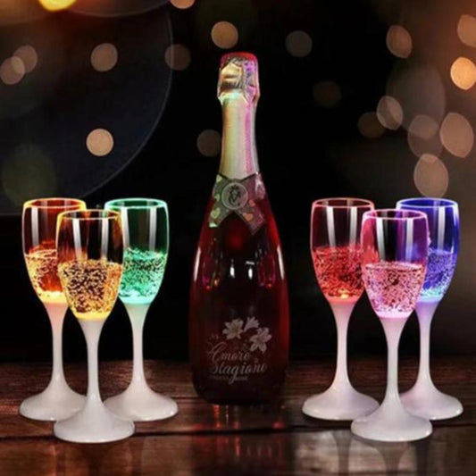 6-Piece Glassware Gift Set with 120ml Capacity and LED Sensor Technology