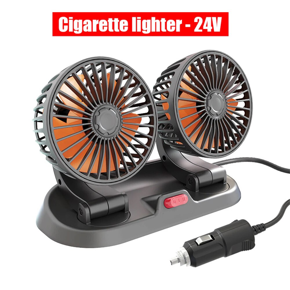 Adjustable Car Fan with Dual Ventilation