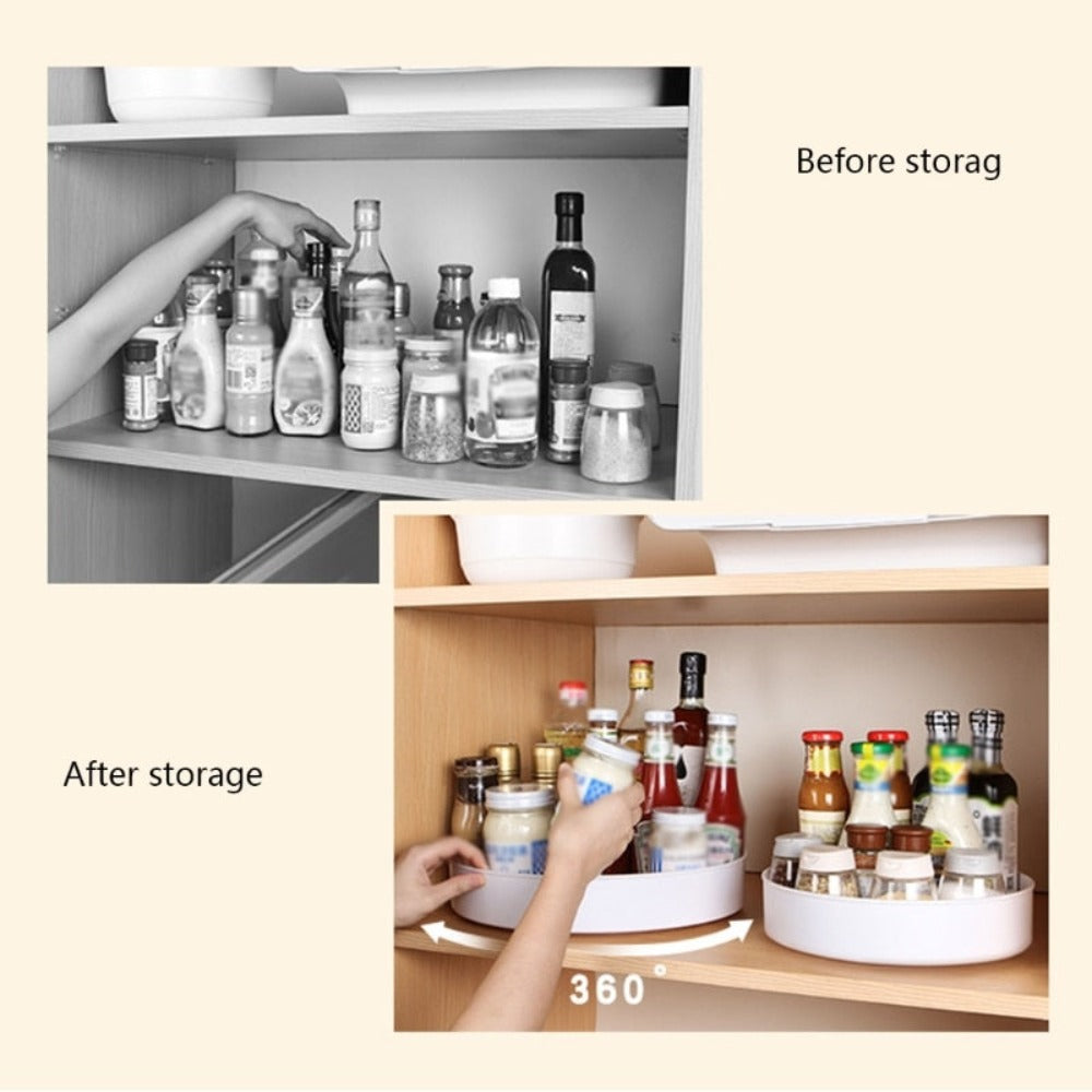 Spice and Sauce Rack Organizer that Rotates
