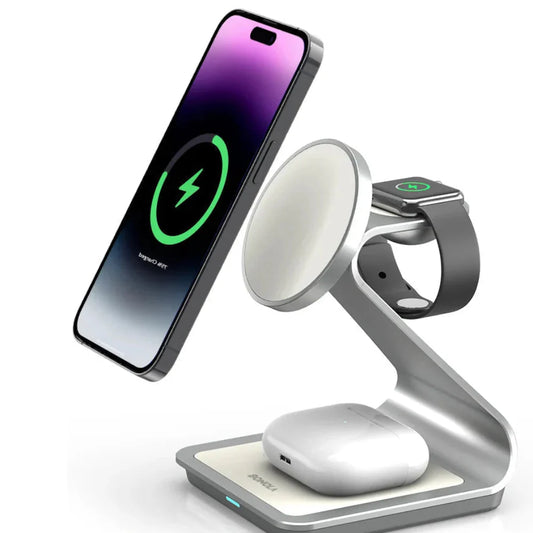 Apple Watch and iPhone 3 in 1 Wireless Charger with Magnetic Connectivity