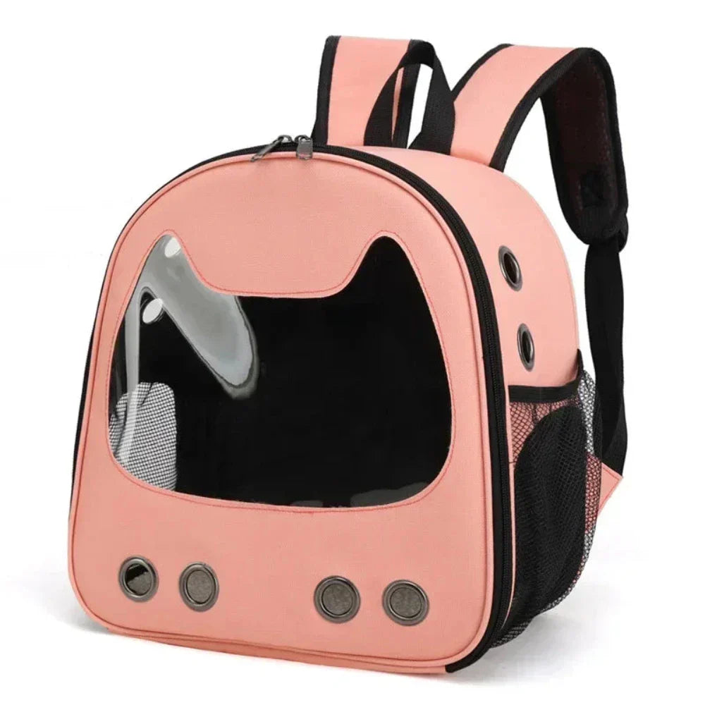 Pet Carrier Backpack with Feline Design for Small Sized Cats