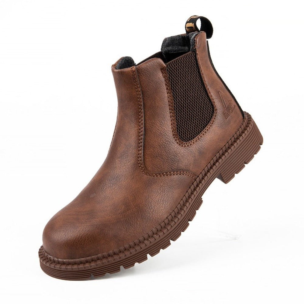 Water-Resistant Synthetic Leather Men's Ankle Boots