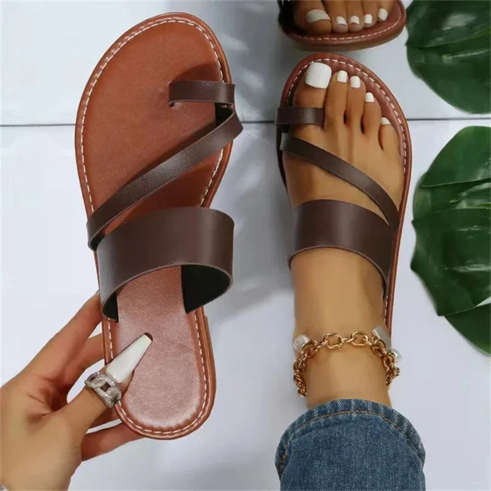 Summer Slippers for Women - Vegan Leather Footwear