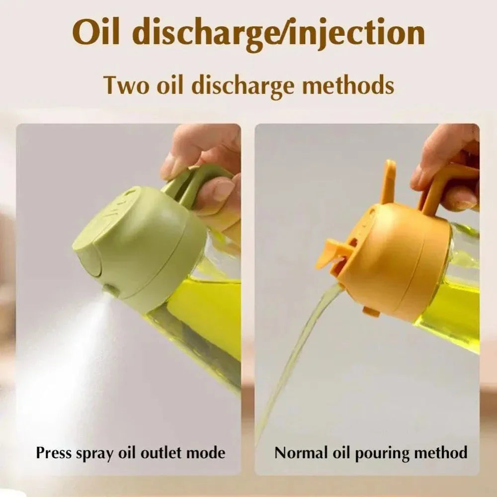 Two-in-One Oil Dispenser: Spray and Pour Functions Combined