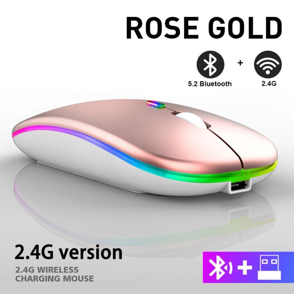 Wireless Bluetooth Mouse with RGB Functionality
