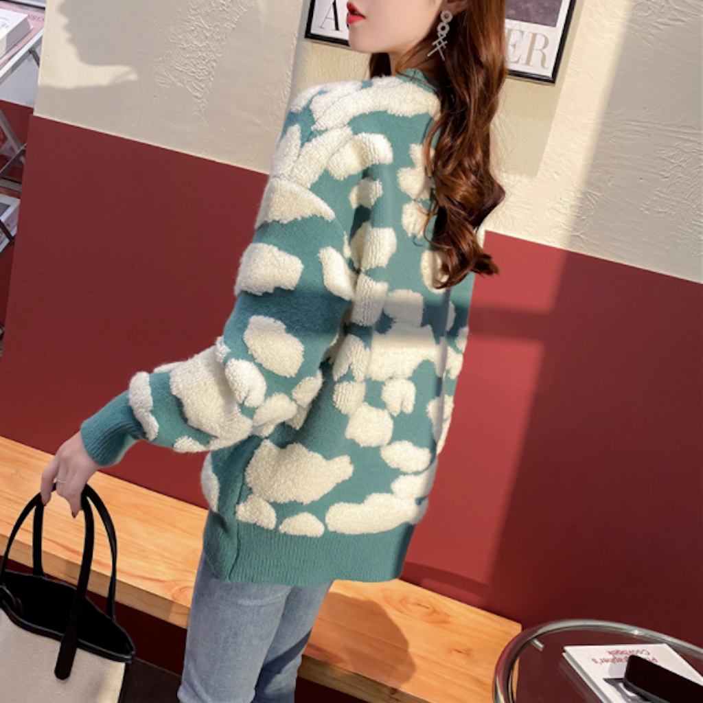 Two-Toned Round Sweater for Women