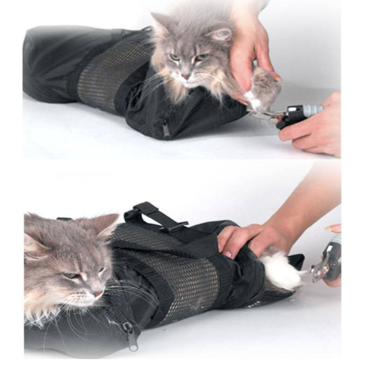 Adjustable Cat Grooming Restraint Bag - Durable and Versatile