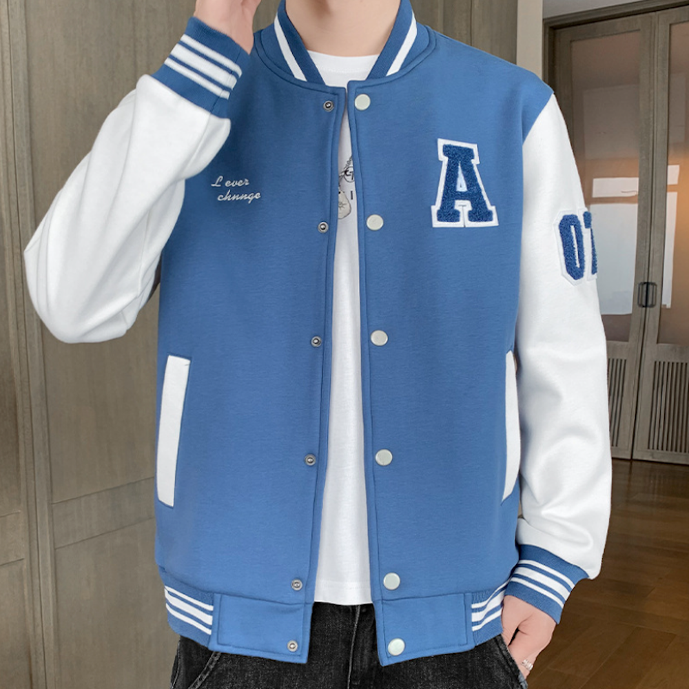 Two-Toned Men's Varsity Jacket