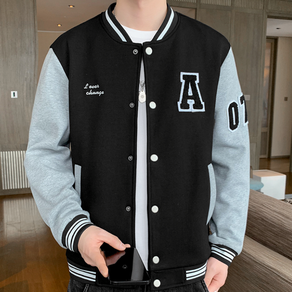 Two-Toned Men's Varsity Jacket