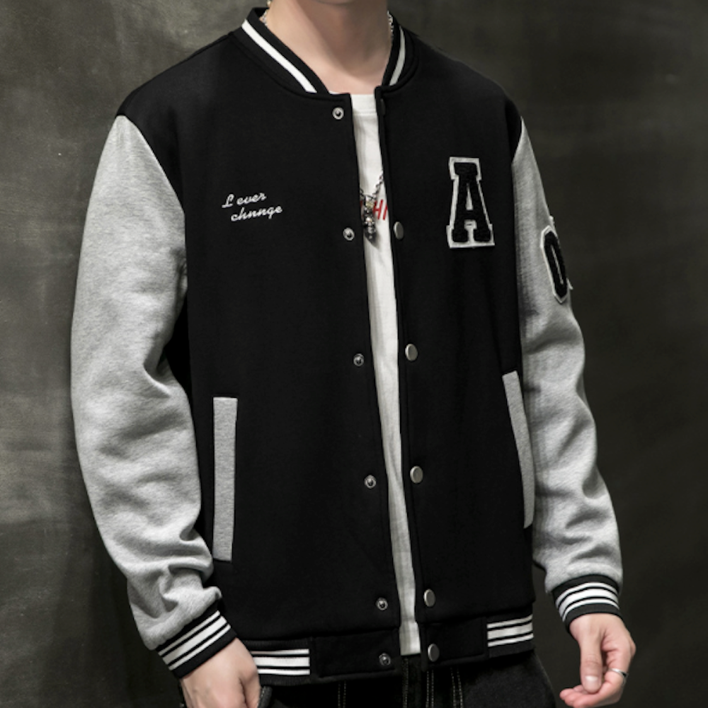 Two-Toned Men's Varsity Jacket