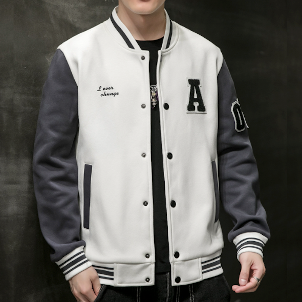 Two-Toned Men's Varsity Jacket