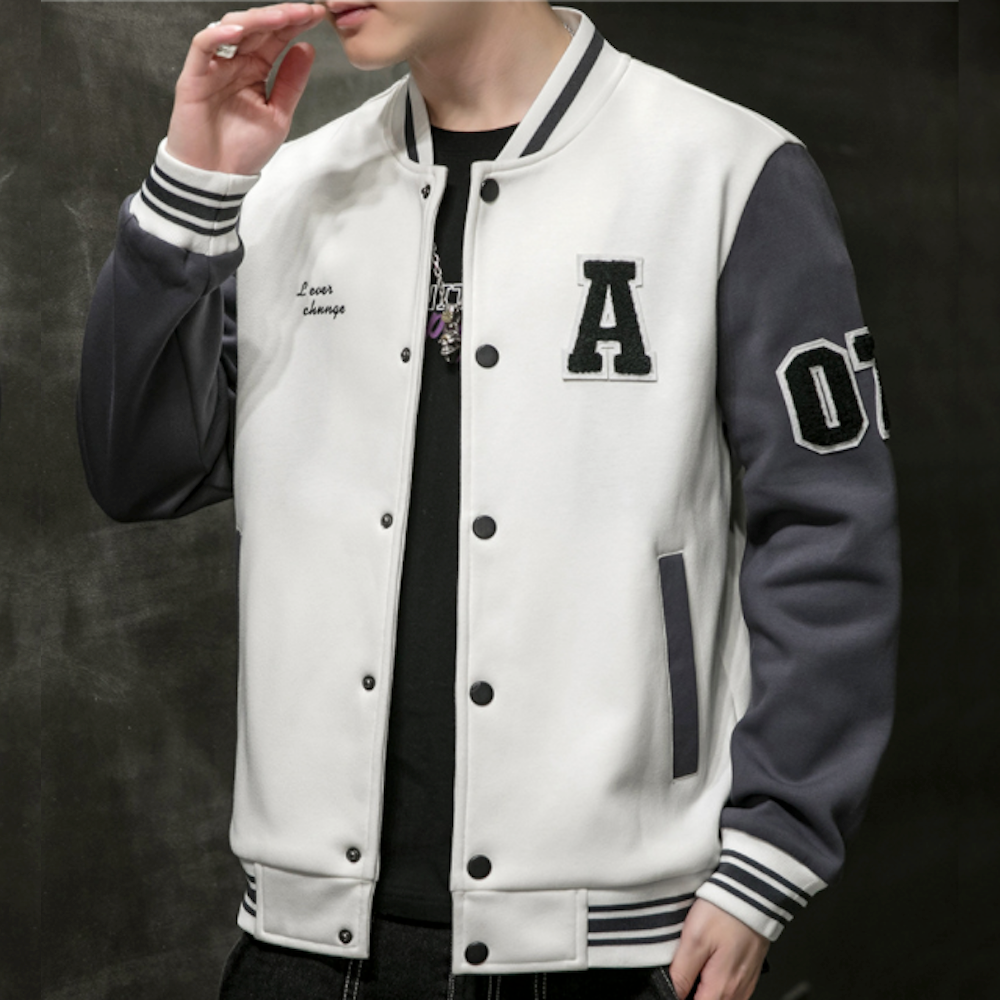 Two-Toned Men's Varsity Jacket