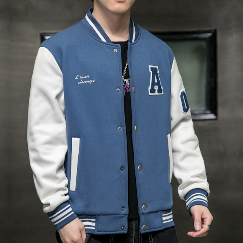 Two-Toned Men's Varsity Jacket