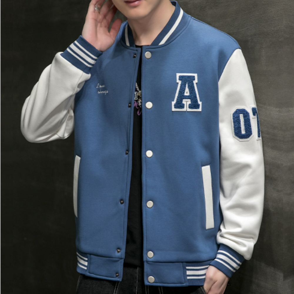 Two-Toned Men's Varsity Jacket