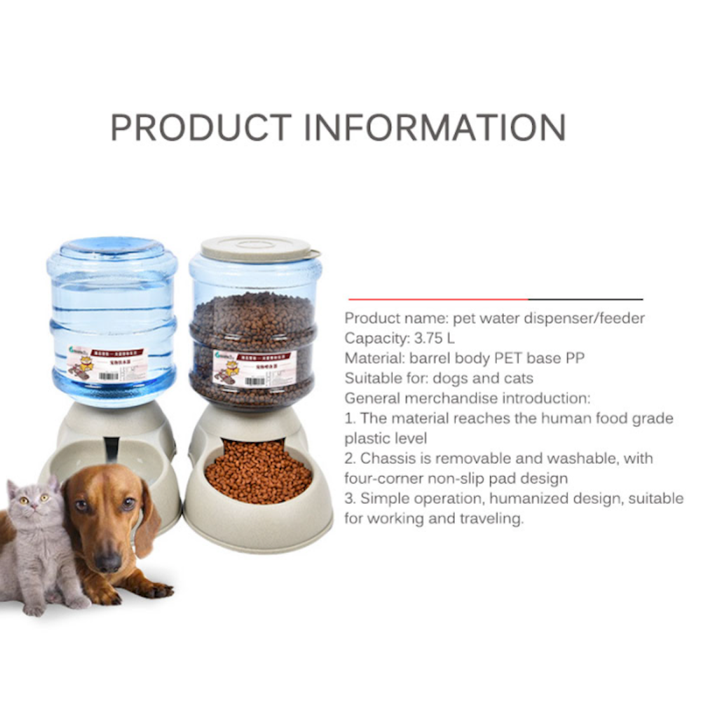 Pet Food Dispenser with 3.75L Capacity and Automated Dispensing