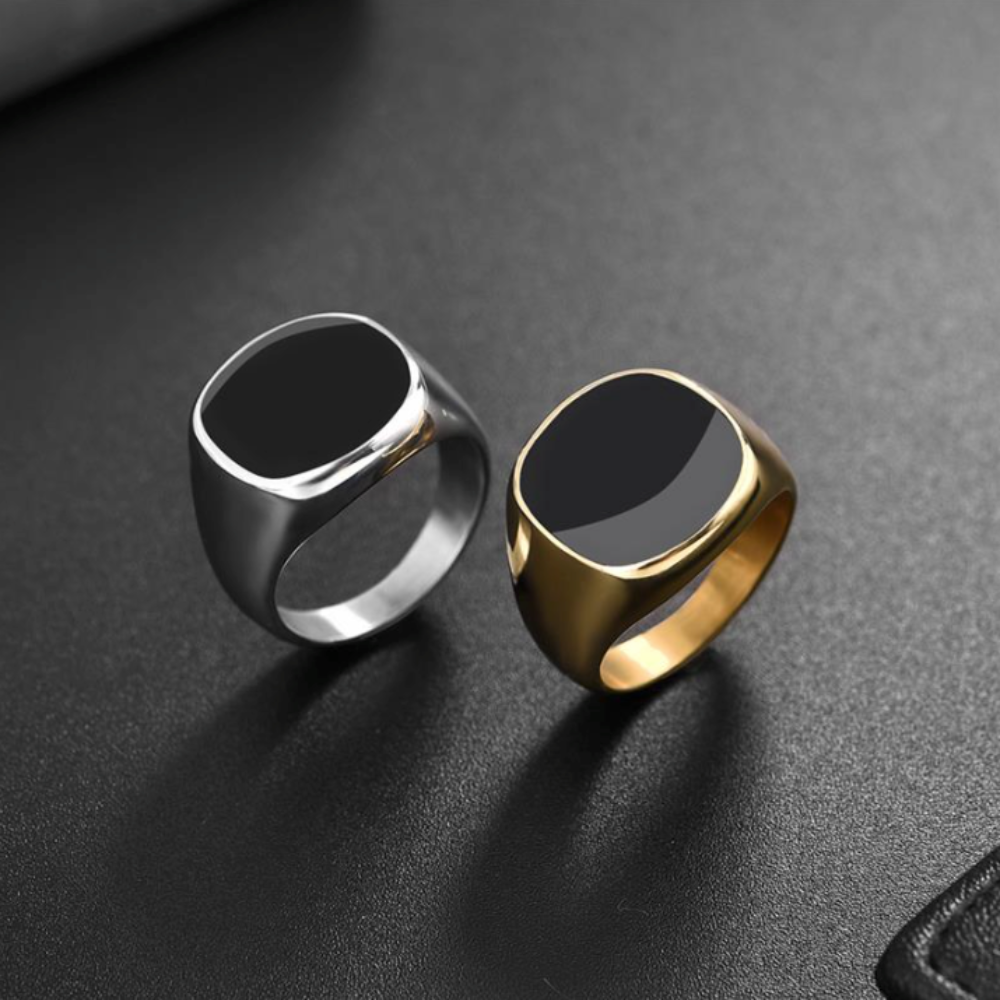 Stainless Steel Signet Ring for Men