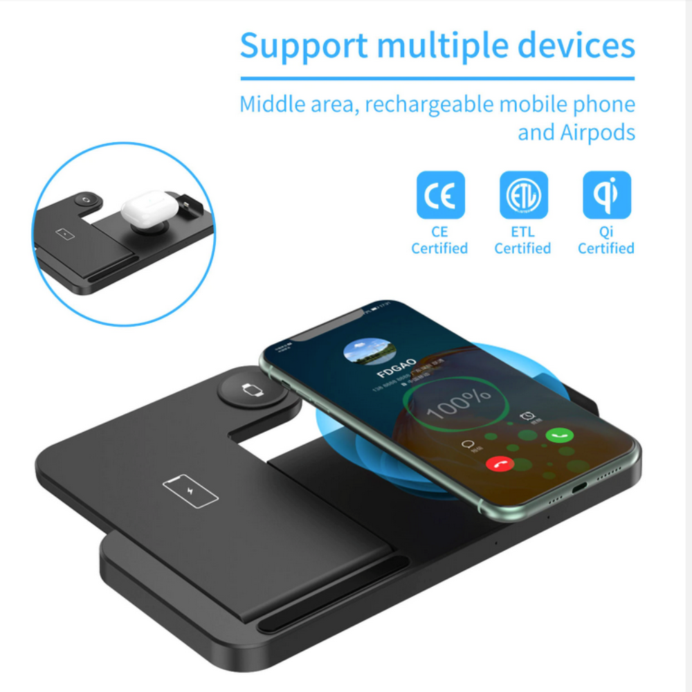 Wireless Charging Station for iPhone and Samsung Devices