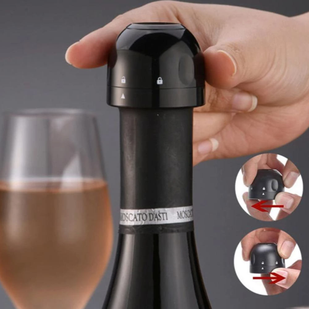 Vacuum Sealed Wine and Champagne Bottle Stopper