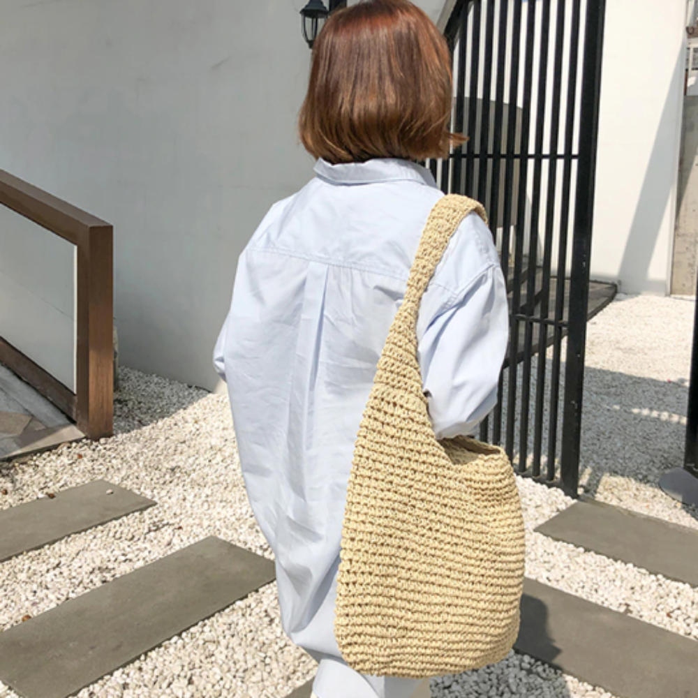 Straw Tote Bag for the Summer Season