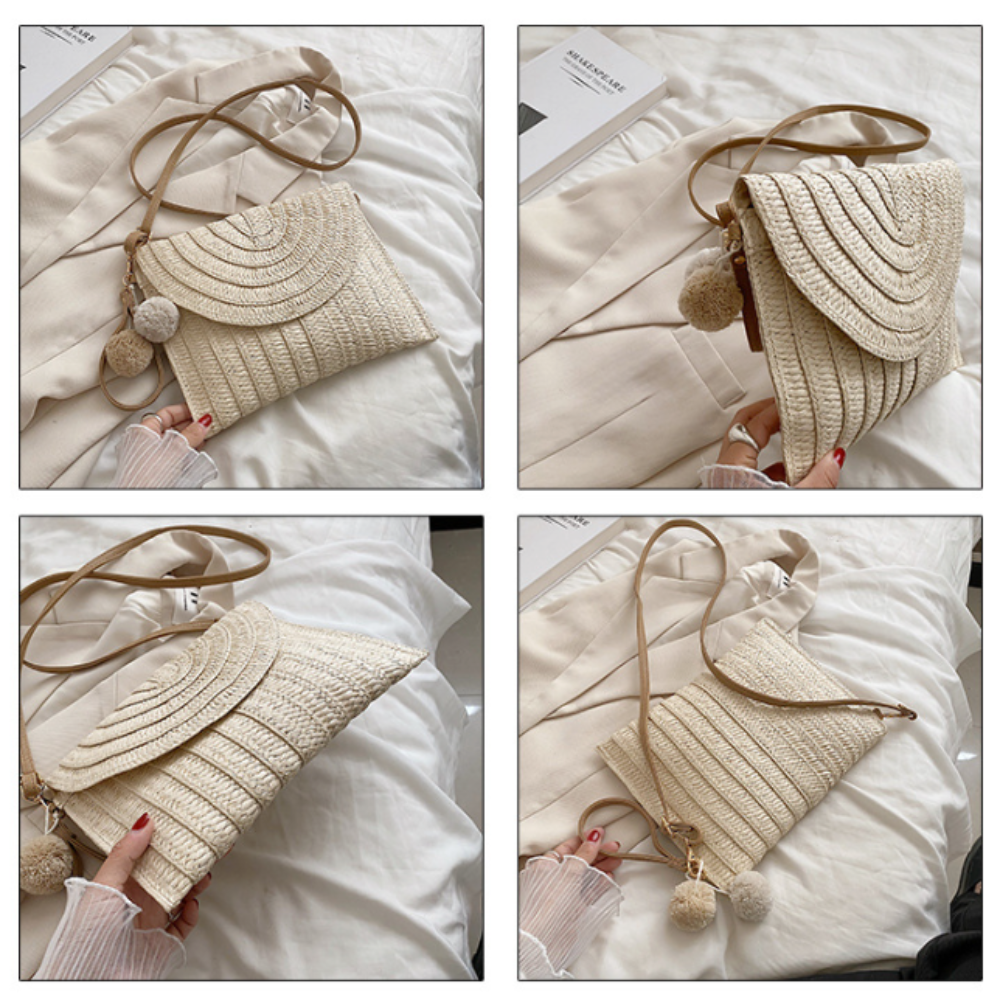 Summer Straw Crossbody Purse