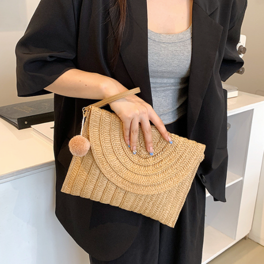 Summer Straw Crossbody Purse