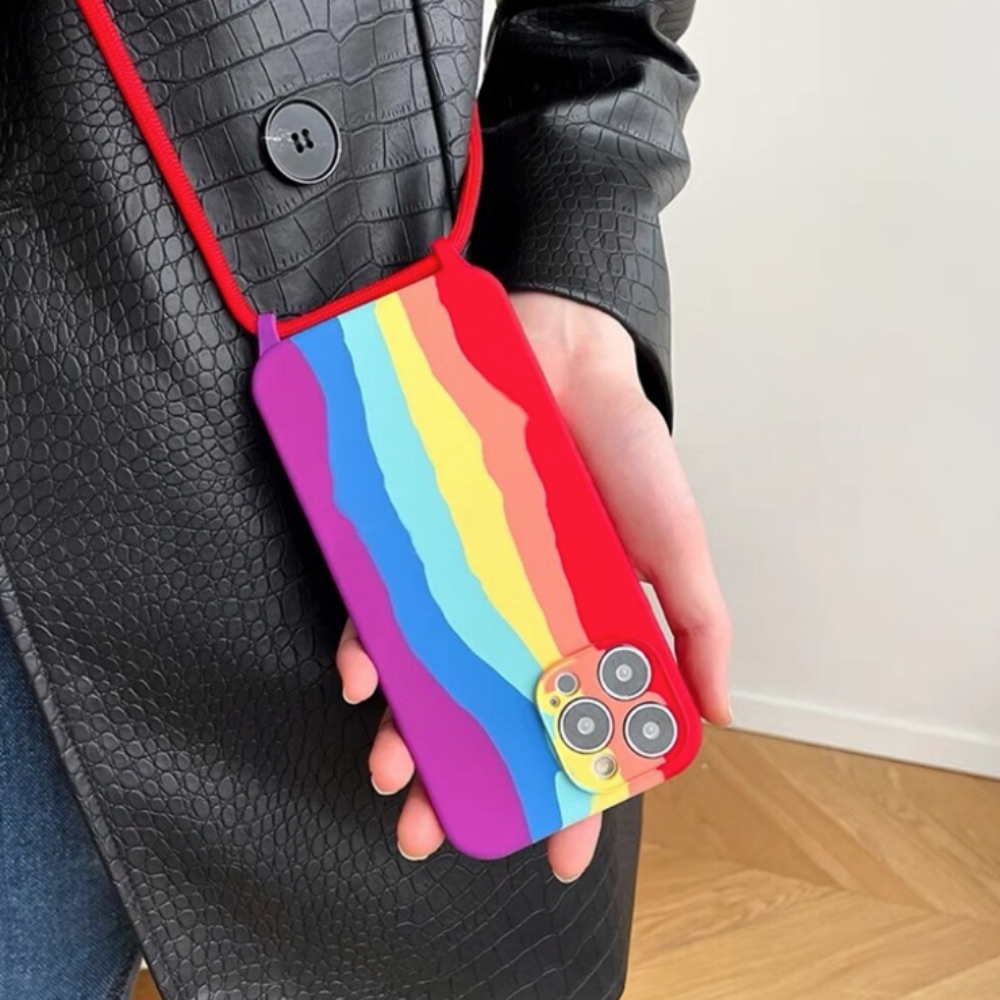 Vibrant Safeguard Cover for iPhone with Shoulder Strap
