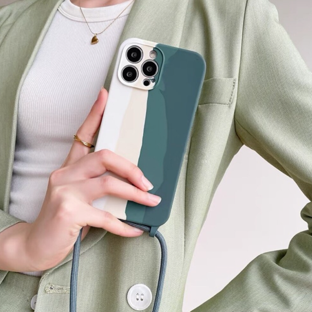 Vibrant Safeguard Cover for iPhone with Shoulder Strap