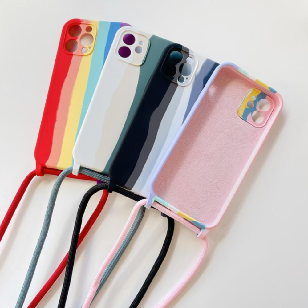 Vibrant Safeguard Cover for iPhone with Shoulder Strap