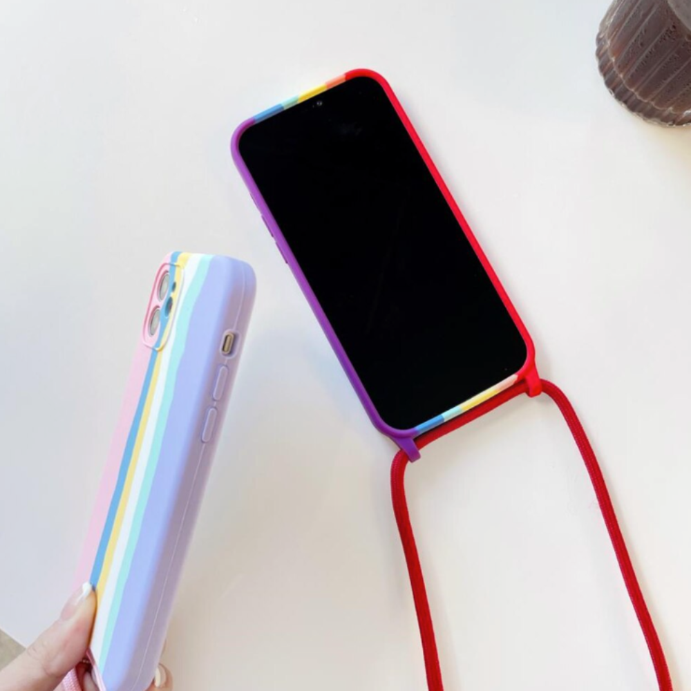 Vibrant Safeguard Cover for iPhone with Shoulder Strap