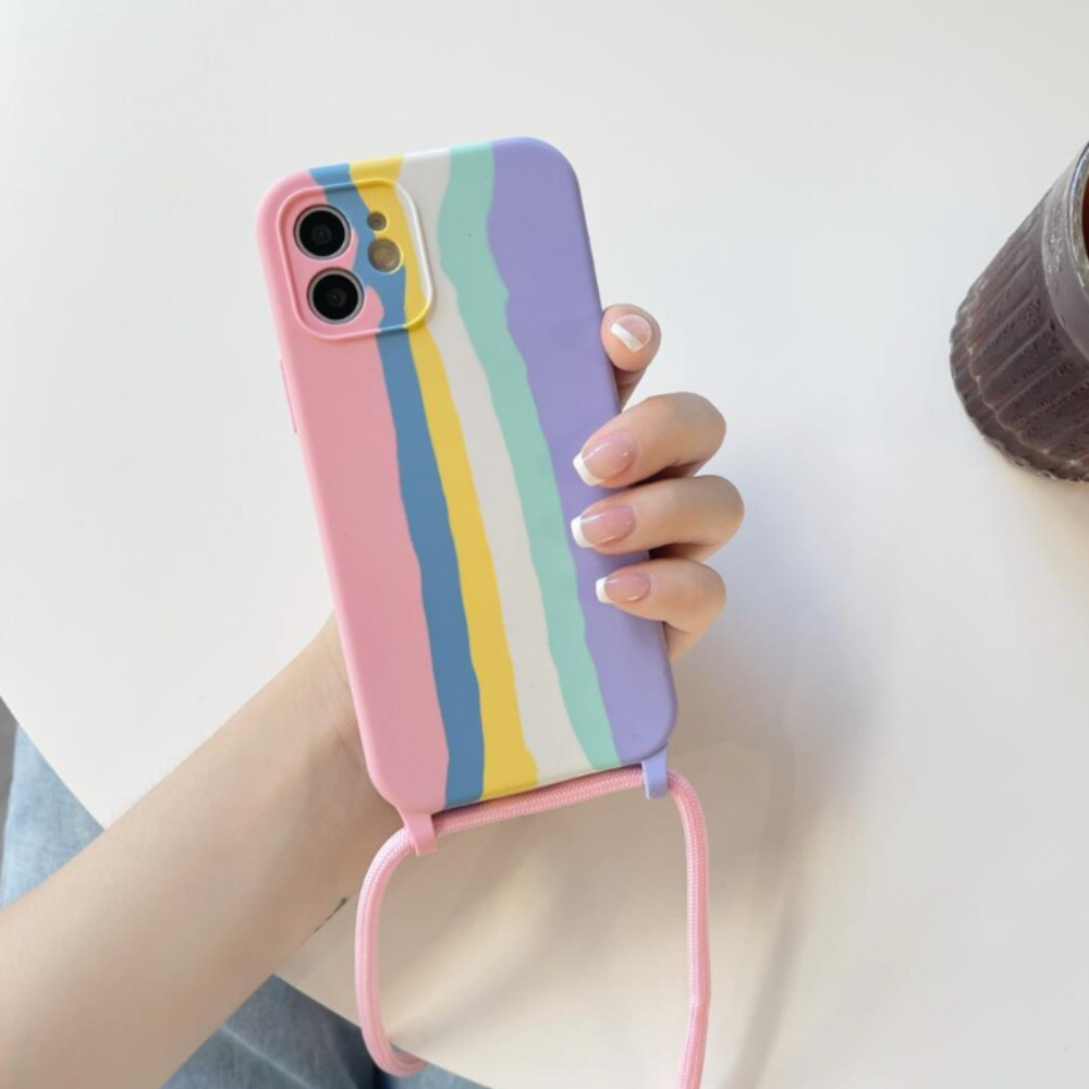 Vibrant Safeguard Cover for iPhone with Shoulder Strap