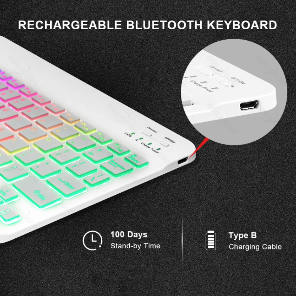 Wireless Keyboard and Mouse with RGB Lighting