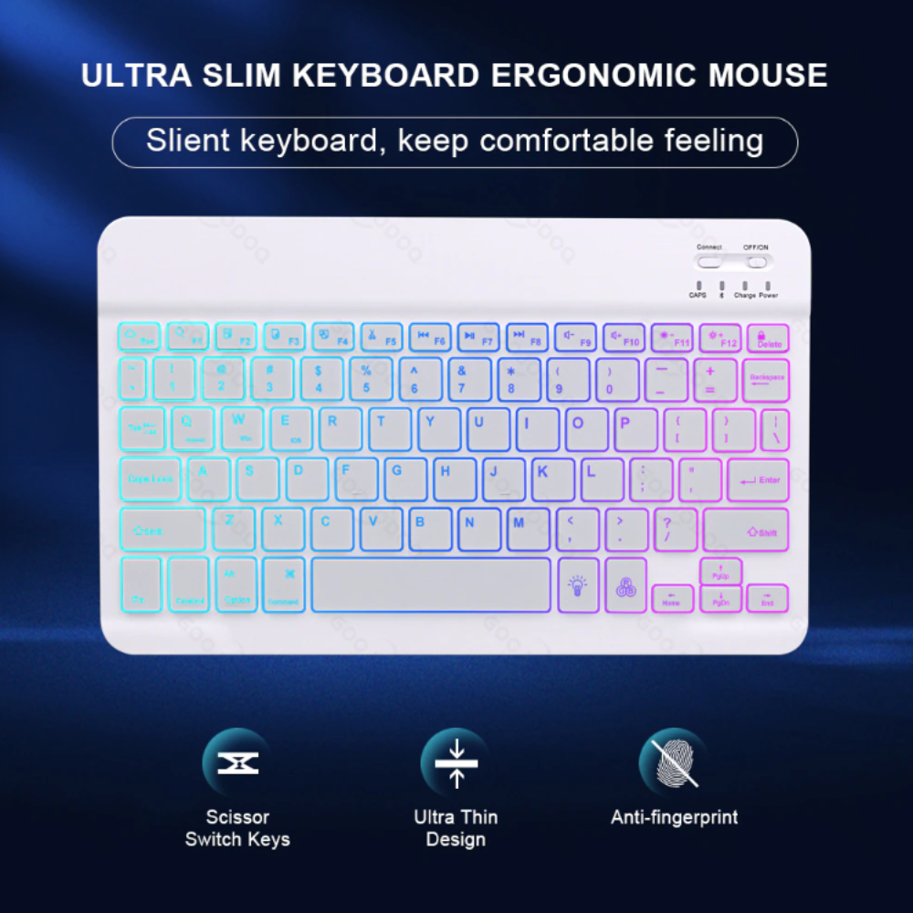 Wireless Keyboard and Mouse with RGB Lighting