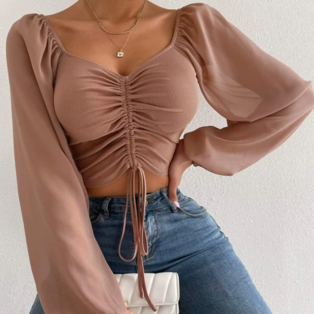 Bell Sleeve Summer Blouse for Women