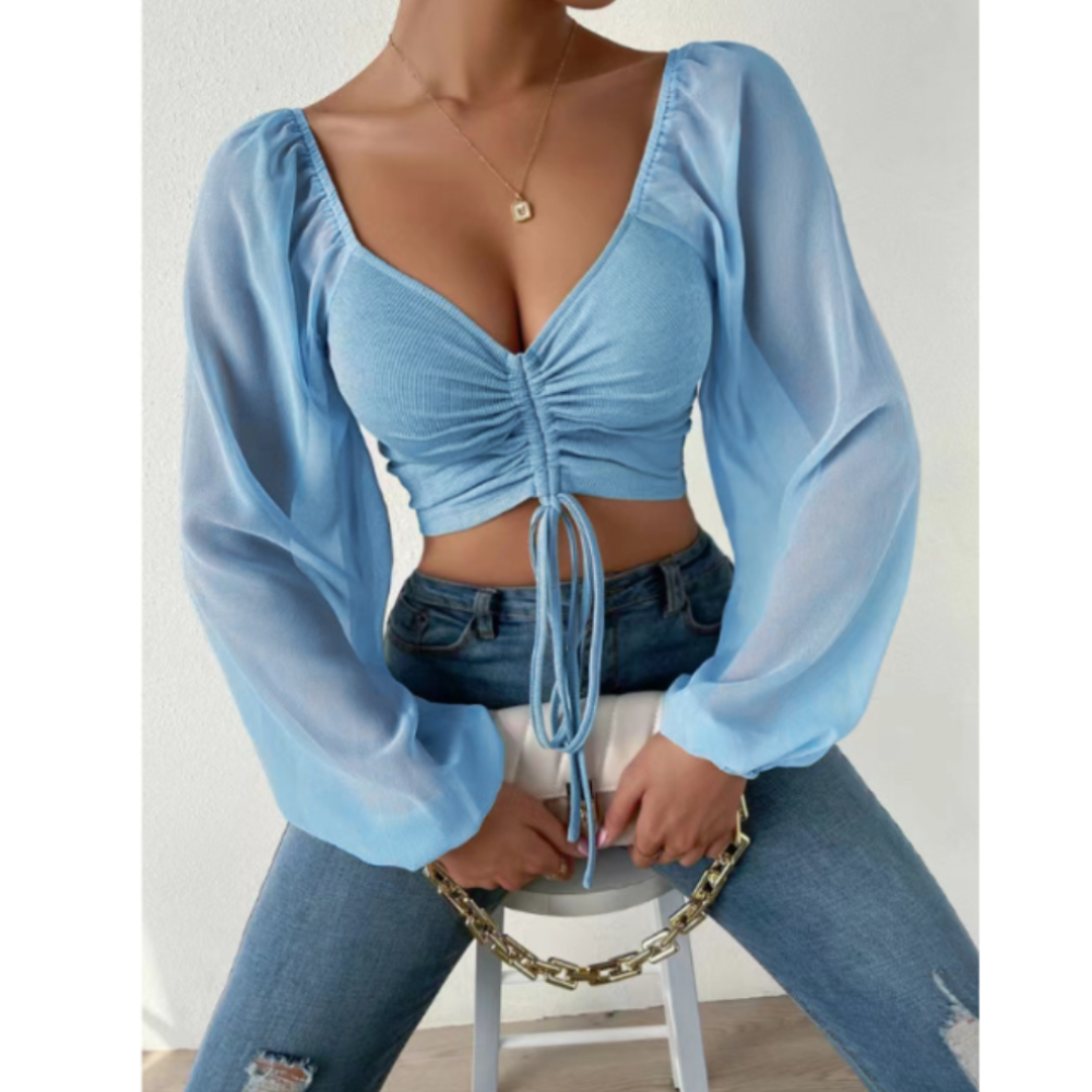 Bell Sleeve Summer Blouse for Women