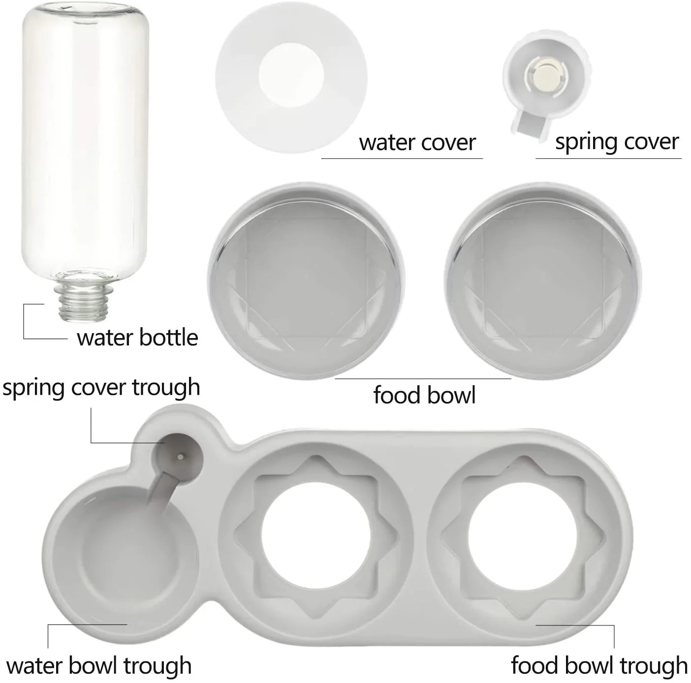 Automatic Tilted Pet Bowl Collection