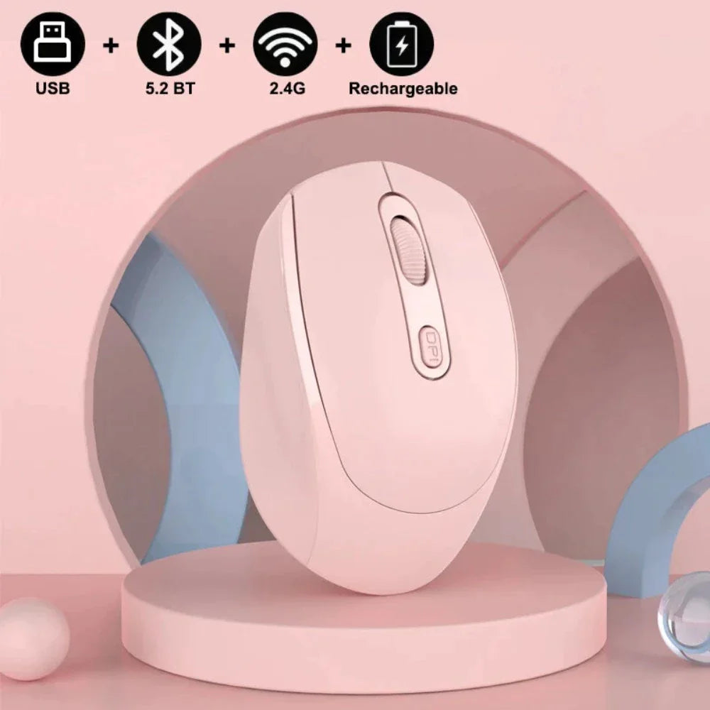 Vibrant High-Resolution Wireless Mouse with Dual Modes