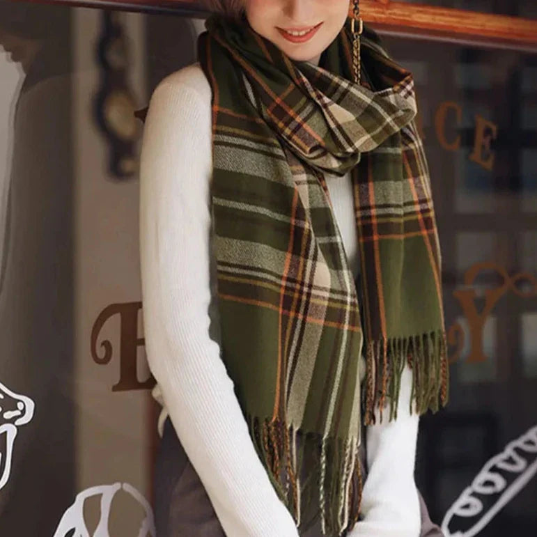 Traditional Plaid Gift Wrap Scarf