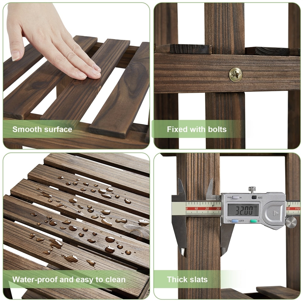 Wooden Plant Stand with 7 Tiers