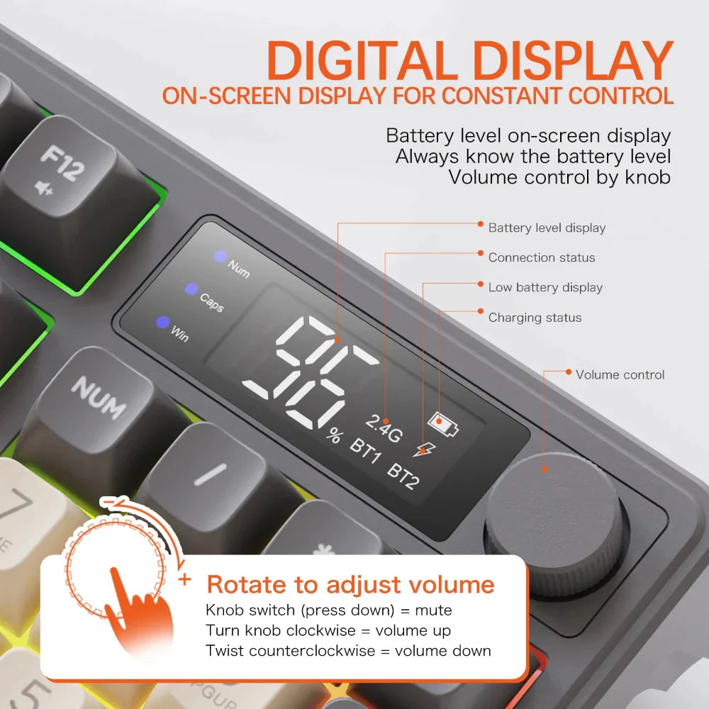 Wireless Keyboard and Mouse Set - Dragon Max 96 Bluetooth-Compatible
