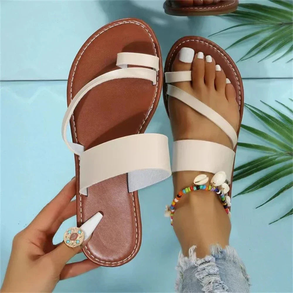 Summer Slippers for Women - Vegan Leather Footwear