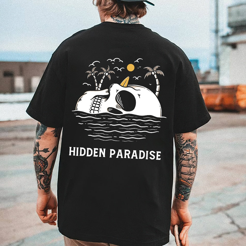 Skull Beach Themed Assorted Men's T-Shirt Collection