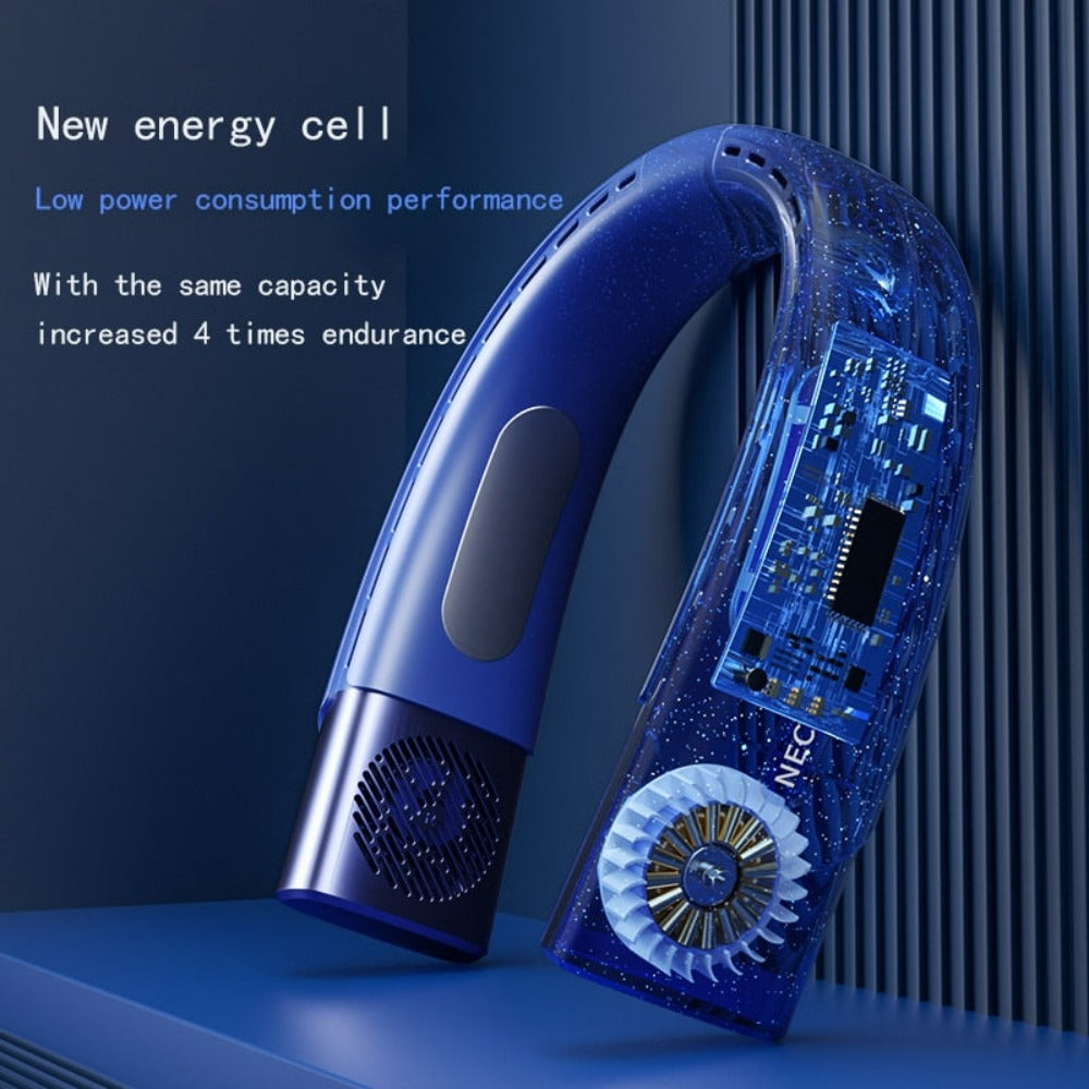 5-Speed Portable Neck Fan for Cooling On-the-Go