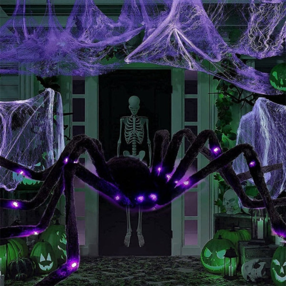 Enormous Glowing LED Arachnid Halloween Decoration