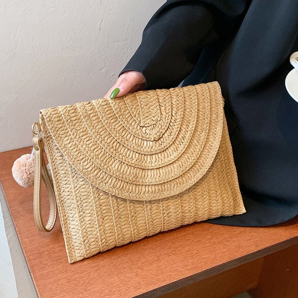 Summer Straw Crossbody Purse