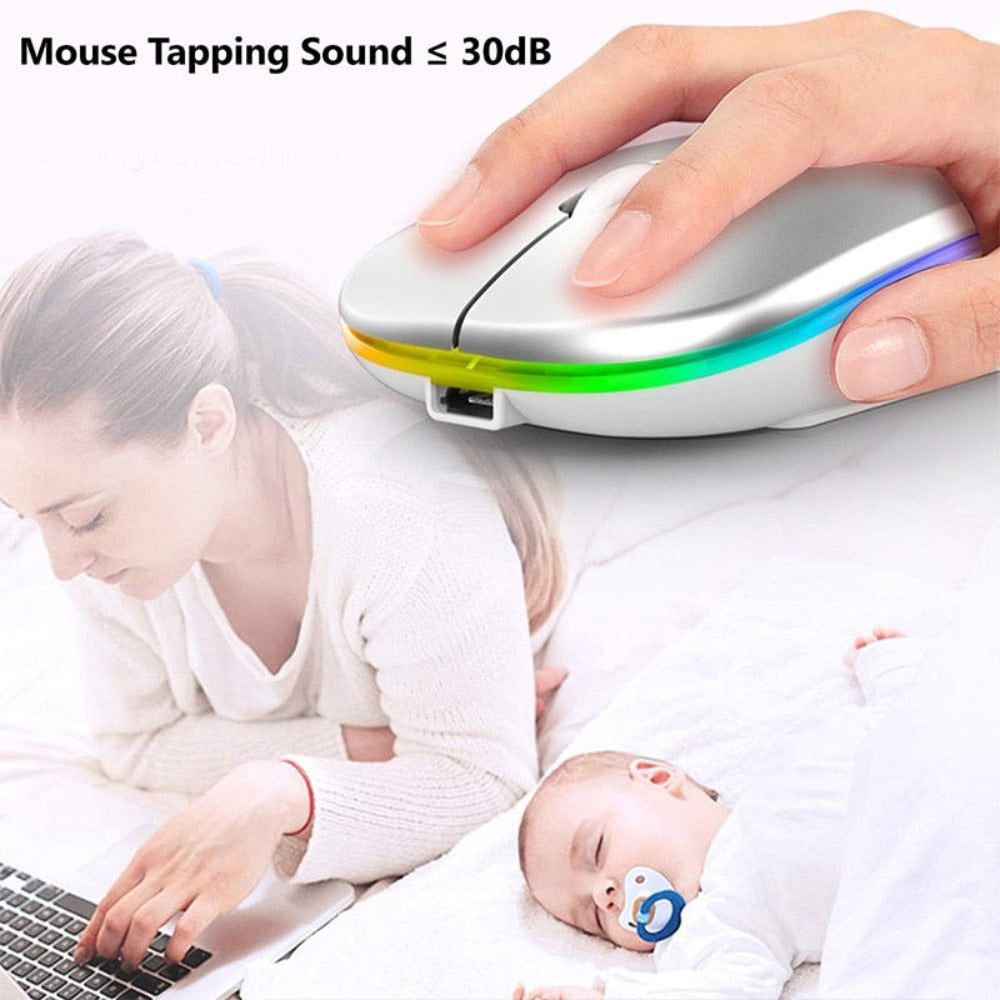 Wireless Bluetooth Mouse with RGB Functionality