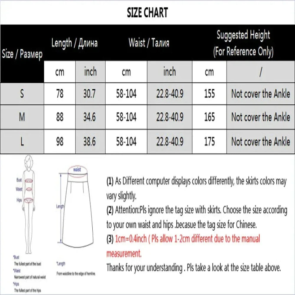 Summer Long Skirt with Elastic Waistband and 3 Layers