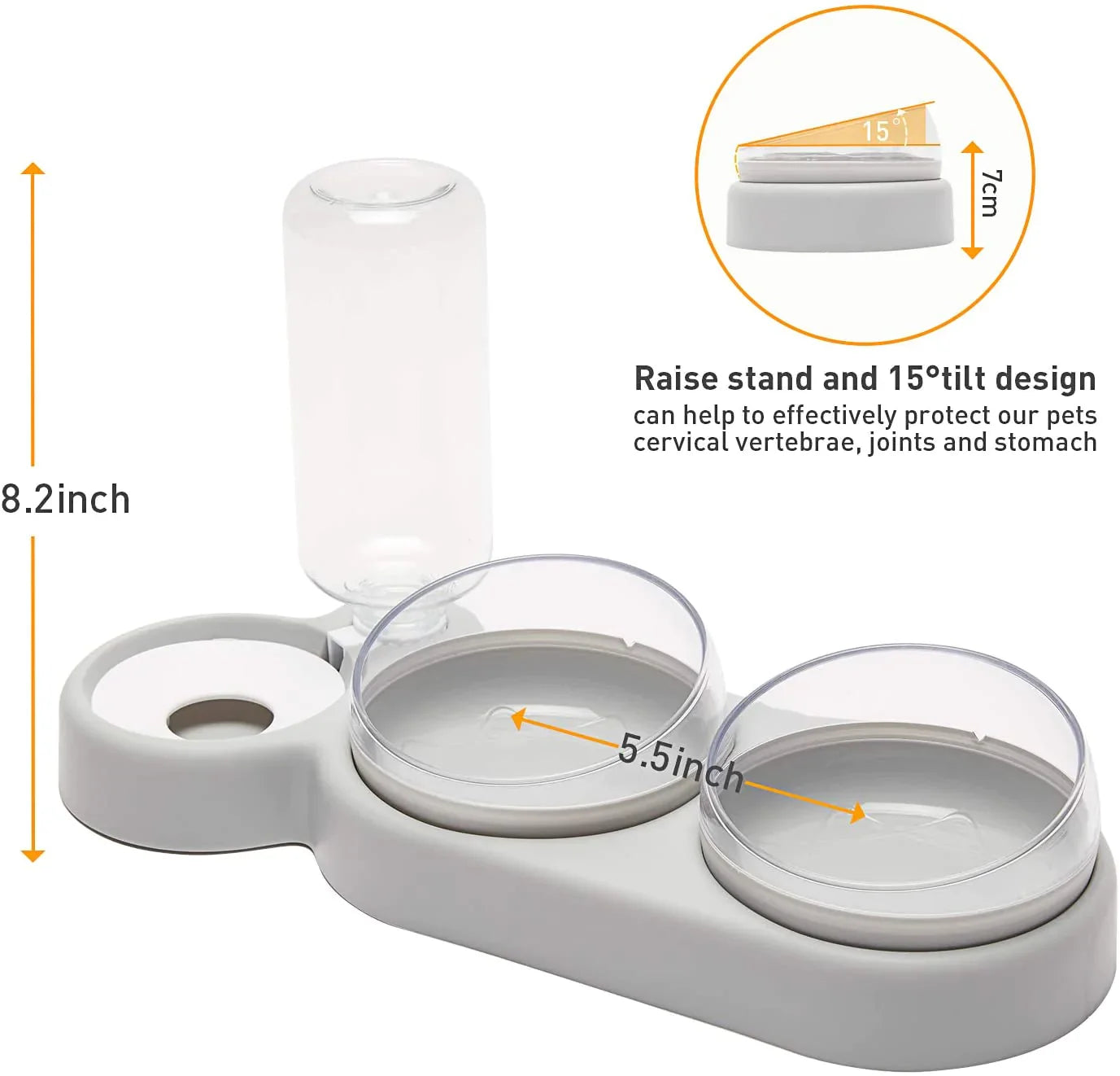 Automatic Tilted Pet Bowl Collection