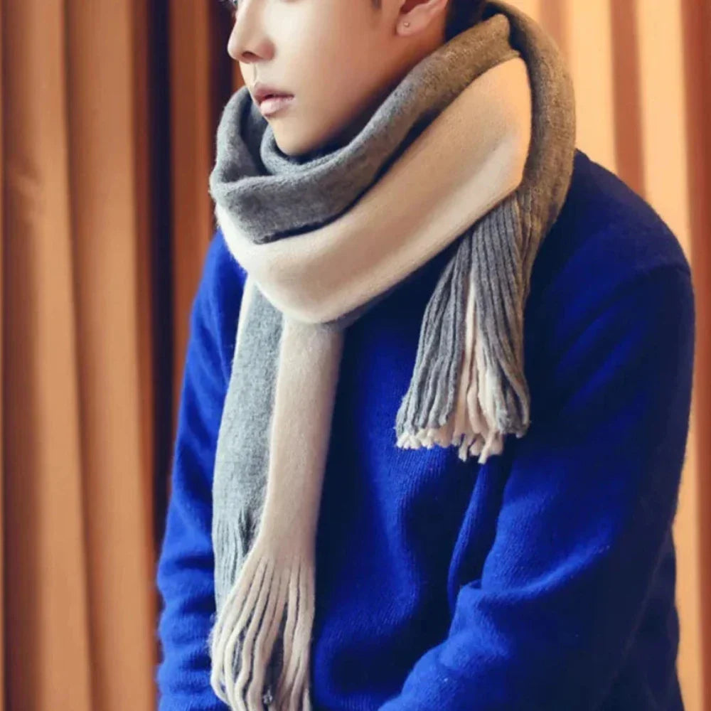 Thick Dual-Toned Men's Scarf